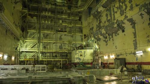 Реакторный зал первого энергоблока Чернобыльской АЭС